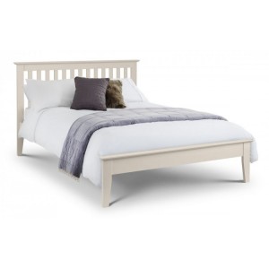 Julian Bowen Painted Furniture Salerno Shaker Ivory 4ft6 Double Bed With Deluxe Semi Orthopaedic Mattress