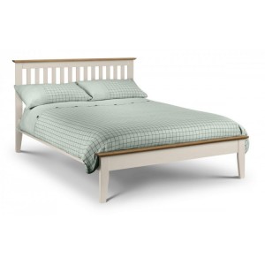 Julian Bowen Painted Furniture Salerno Shaker Two Tone 4ft Double Bed With Comfy Roll Mattress