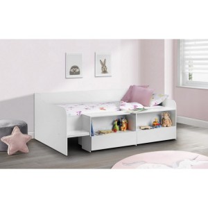 Julian Bowen Furniture Stella 3ft Low Sleeper Bed in Pure White