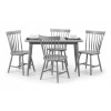 Julian Bowen Furniture Torino Lunar Grey Dining Table with 4 Dining Chair Set