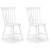 Julian Bowen Furniture Set of 4 Torino White 6 Slat Dining Chair