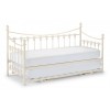 Julian Bowen Furniture Versailles White Daybed and Trundle With Comfy Roll Mattress