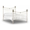 Julian Bowen Furniture Victoria Stone White 4ft6 Double Bed With Deluxe Semi Orthopaedic Mattress