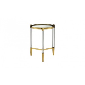 Vida Living Furniture Marissa Gold Circular Lamp Table