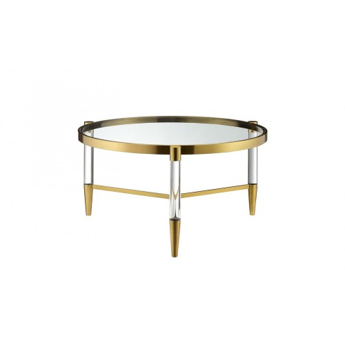 Vida Living Furniture Marissa Gold Circular Coffee Table