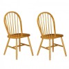 Julian Bowen Set Of 4 Windsor Honey 6 Slat Spindle Back Dining Chair