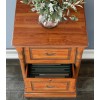La Reine Mahogany Furniture Light Brown Two Drawer Filing Cabinet