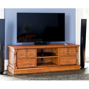 La Reine Mahogany Furniture Light Brown Widescreen Television Cabinet