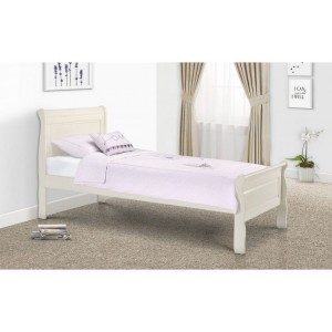 Julian Bowen Furniture Amelia Single 3ft Sleigh Bed with Deluxe Semi-Orthopaedic Mattress