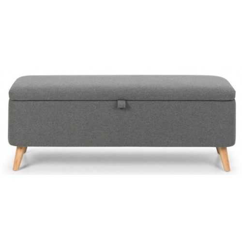 Julian Bowen Astrid Furniture Mid Grey Linen Blanket Box