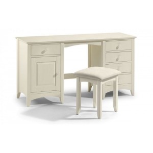 Julian Bowen Painted Furniture White Stone Cameo dressing table and stool