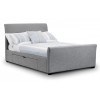 Julian Bowen Furniture Capri Light Grey 6Ft Super King Size Fabric Bed 2 Drawers