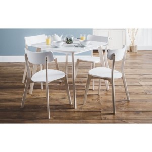 Julian Bowen Furniture Casa Limed Oak Dining Table with 4 Dining Chair