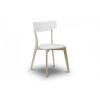 Julian Bowen Furniture Blanco Round White Table With 4 Casa Chairs
