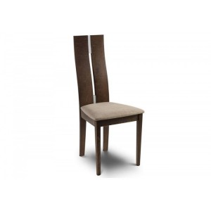 Julian Bowen Walnut Furniture Cayman Dining Chair Pair