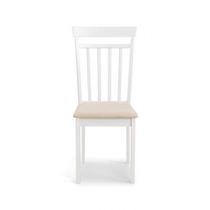 Julian Bowen White Painted Furniture Coast Dining Chair Pair