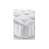 Julian Bowen Furniture Barcelona Stone White High Footend 135cm Bed with Capsule Essentials Mattress Set
