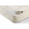 Julian Bowen Furniture Barcelona Stone White Low Footend 3ft Bed with Platinum Bunk Mattress Set
