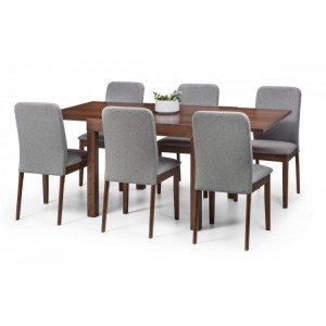 Julian Bowen Furniture Melrose Extending Dining Table and 6 Berkley Dining Chairs