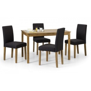 Julian Bowen Furniture Coxmoor Rectangular Dining Table with 4 Hastings Dining Chair