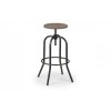 Julian Bowen Furniture Dalston Metal Round Bar Table with 2 Spitfire Stools