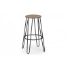 Julian Bowen Furniture Dalston Metal Round Bar Table with 2 Dalston Stools