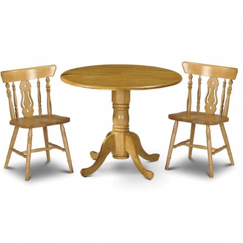 Julian Bowen Furniture Dundee Honey Dining Table and 2 Yorkshire Chairs