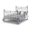Julian Bowen Furniture Empress Chrome 4ft Double Bed with Deluxe Semi orthopaedic Mattress