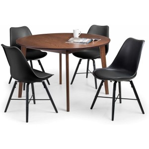 Julian Bowen Farringdon Table with 4 Kari Chairs