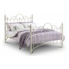 Julian Bowen Furniture Stone white Florence 4ft Double Bed with Premier Mattress