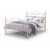 Julian Bowen Furniture Stone white Florence 4ft Double Bed with Deluxe Semi orthopaedic Mattress
