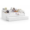 Julian Bowen Furniture Grace Pure White Painted Daybed With Deluxe Semi-Orthopaedic Mattress