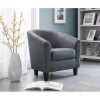 Julian Bowen Furniture Hugo Slate Grey Fabric Tub Chair