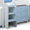 Julian Bowen Furniture Kimbo 3ft Mid Sleeper Bed in Blue with Premier Mattress