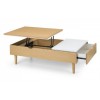 Julian Bowen Oak Furniture Latimer Lift-up Coffee Table