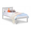 Julian Bowen Furniture Luna Dove Grey Single 3ft Bed with Premier Mattress