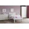 Julian Bowen Furniture Luna Surf White Single 3ft Bed with Deluxe Semi Orthopaedic Mattress