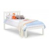 Julian Bowen Furniture Luna Surf White Single 3ft Bed with Deluxe Semi Orthopaedic Mattress