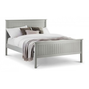 Julian Bowen Painted Furniture Maine Dove Grey 5ft King Size Bed with Deluxe Semi Orthopaedic Mattress