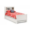 Julian Bowen Painted Furniture Maine Surf White Bookcase Bed with Premier Mattress