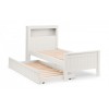 Julian Bowen Painted Furniture Maine Surf White Bookcase Bed with Deluxe Semi Orthopaedic Mattress