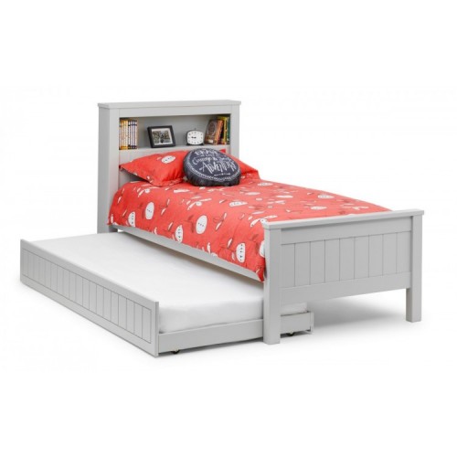 Julian Bowen Painted Furniture Maine Dove Grey Bookcase Bed With Dove Grey Underbed