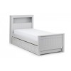 Julian Bowen Painted Furniture Maine Dove Grey Bookcase Bed with Deluxe Semi Orthopaedic Mattress