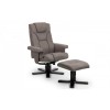 Julian Bowen Furniture Malmo Grey Linen Swivel Recliner and Footstool Set