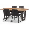 Julian Bowen Furniture Brooklyn Dining Table and 4 Soho Chairs
