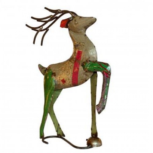 Recycled Iron Multicolour Christmas Proud Deer