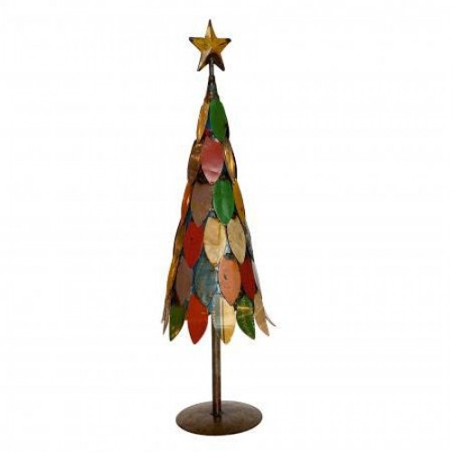 Recycled Iron Multicolour Small Nordic Christmas Tree