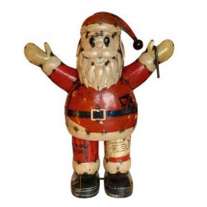 Recycled Iron Multicolour Medium 54cm Tall Christmas Santa