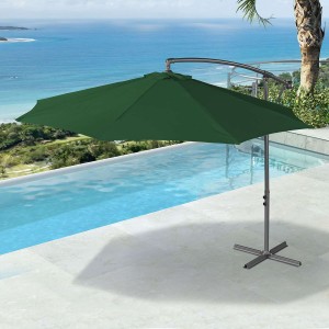Nova Garden Furniture Barbados Green 3m Round Cantilever Parasol 
