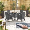 Nova Garden Furniture Amelia Grey Weave 4 Seat Round Dining Set  
